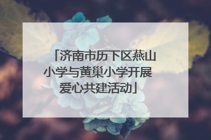 济南市历下区燕山小学与黄巢小学开展爱心共建活动