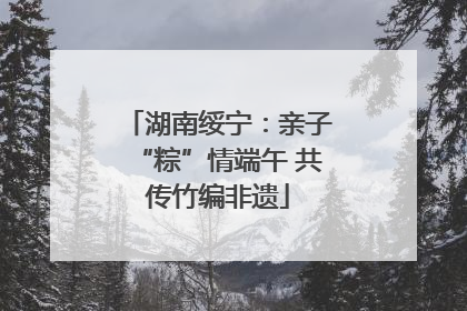 湖南绥宁：亲子“粽”情端午 共传竹编非遗