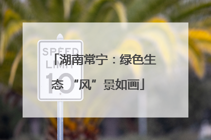 湖南常宁：绿色生态 “风”景如画