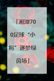 湘潭700足球“小将”逐梦绿茵场