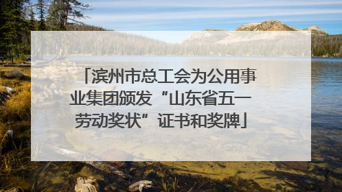 滨州市总工会为公用事业集团颁发“山东省五一劳动奖状”证书和奖牌