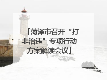 菏泽市召开“打非治违”专项行动方案解读会议
