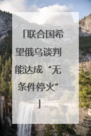 联合国希望俄乌谈判能达成“无条件停火”