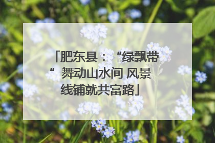 肥东县：“绿飘带”舞动山水间 风景线铺就共富路