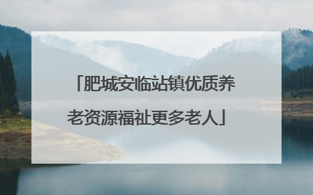 肥城安临站镇优质养老资源福祉更多老人