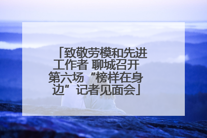 致敬劳模和先进工作者 聊城召开第六场“榜样在身边”记者见面会
