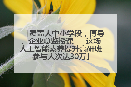 覆盖大中小学段，博导、企业总监授课……这场人工智能素养提升高研班参与人次达30万
