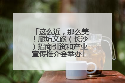 这么近，那么美！廊坊文旅（长沙）招商引资和产业宣传推介会举办