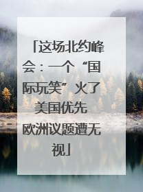 这场北约峰会：一个“国际玩笑”火了 美国优先 欧洲议题遭无视