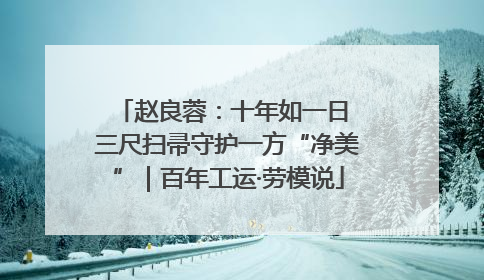 赵良蓉：十年如一日 三尺扫帚守护一方“净美”｜百年工运·劳模说