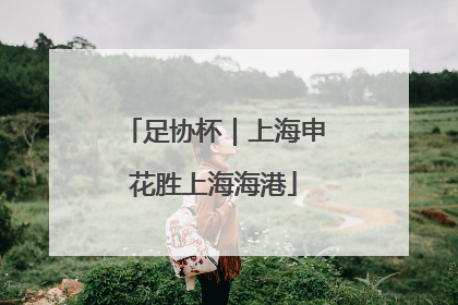 足协杯｜上海申花胜上海海港