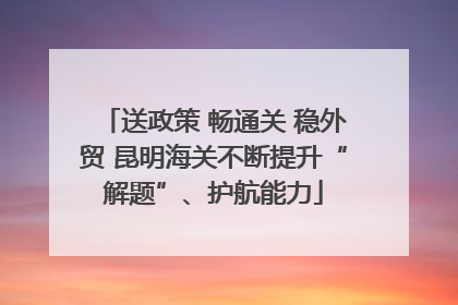 送政策 畅通关 稳外贸 昆明海关不断提升“解题”、护航能力