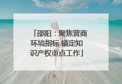 邵阳：聚焦营商环境指标 锚定知识产权重点工作
