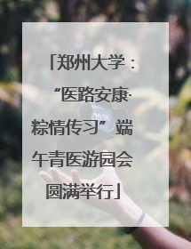 郑州大学：“医路安康·粽情传习”端午青医游园会圆满举行