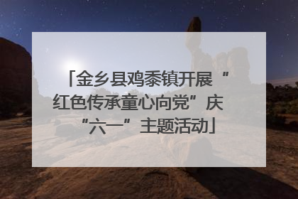 金乡县鸡黍镇开展“红色传承童心向党”庆“六一”主题活动