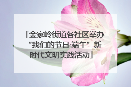 金家岭街道各社区举办“我们的节日·端午”新时代文明实践活动