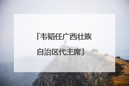 韦韬任广西壮族自治区代主席
