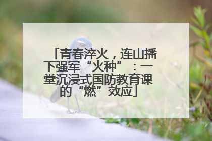 青春淬火，连山播下强军“火种”：一堂沉浸式国防教育课的“燃”效应