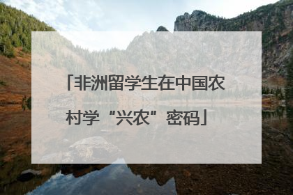 非洲留学生在中国农村学“兴农”密码