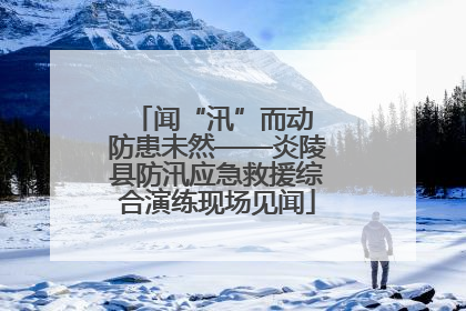 闻“汛”而动 防患未然——炎陵县防汛应急救援综合演练现场见闻