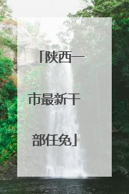 陕西一市最新干部任免
