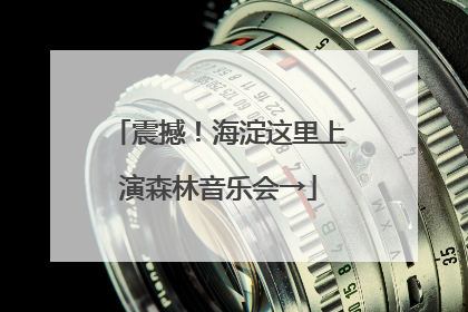 震撼！海淀这里上演森林音乐会→