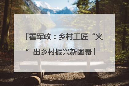 霍军政：乡村工匠“火”出乡村振兴新图景