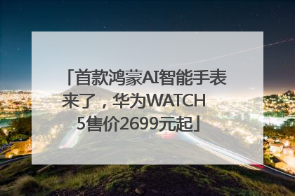 首款鸿蒙AI智能手表来了，华为WATCH 5售价2699元起