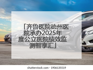 齐鲁医院德州医院承办2025年度公立医院绩效监测智享汇