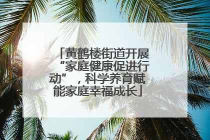 黄鹤楼街道开展“家庭健康促进行动”，科学养育赋能家庭幸福成长