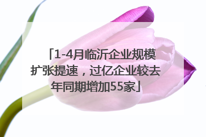 1-4月临沂企业规模扩张提速，过亿企业较去年同期增加55家