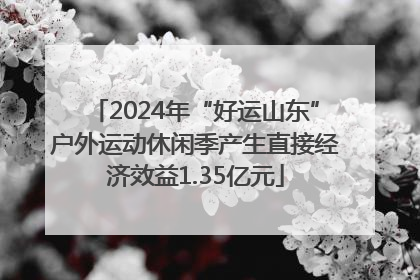 2024年“好运山东”户外运动休闲季产生直接经济效益1.35亿元