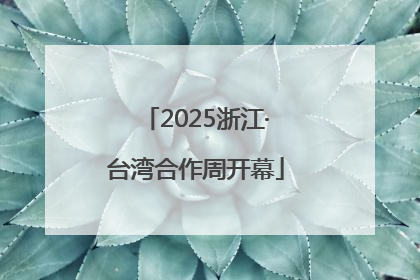 2025浙江·台湾合作周开幕