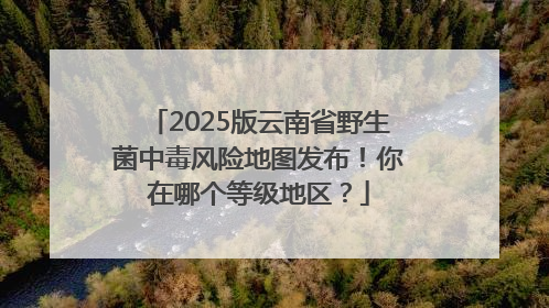 2025版云南省野生菌中毒风险地图发布！你在哪个等级地区？