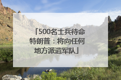 500名士兵待命 特朗普：将向任何地方派遣军队