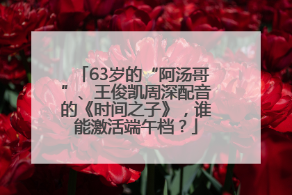 63岁的“阿汤哥”、王俊凯周深配音的《时间之子》，谁能激活端午档？
