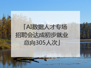 AI数据人才专场招聘会达成初步就业意向305人次